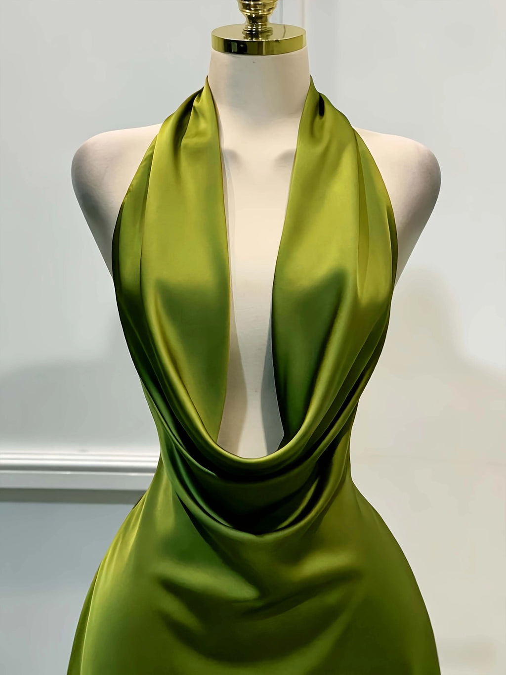 Robe élégante en satin uni pour femmes, robe midi ajustée avec fermeture éclair au dos, robe décontractée pour les vacances, les fêtes, les banquets, les cocktails