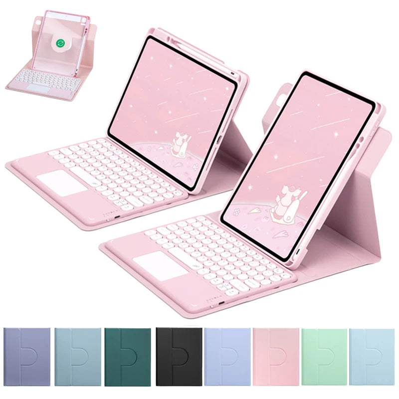 360 °   Étui pour clavier rotatif pour IPad 10e 2022 10.9 Air 5 Air 4, housse magnétique pour IPad Pro 11 Air 3 Pro 10.5 8 9e génération 10.2"
