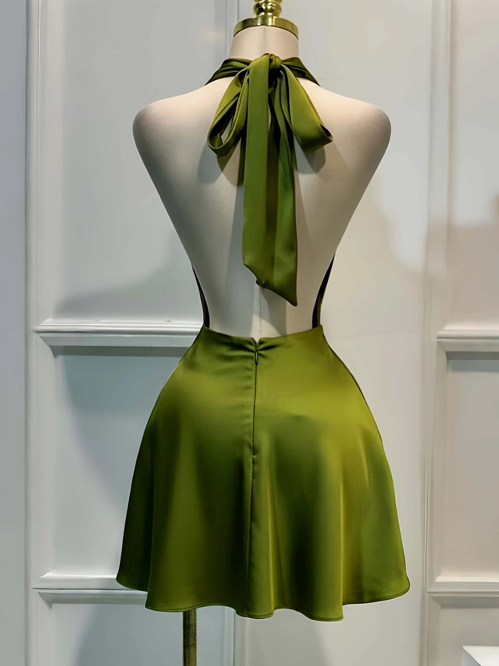 Robe élégante en satin uni pour femmes, robe midi ajustée avec fermeture éclair au dos, robe décontractée pour les vacances, les fêtes, les banquets, les cocktails