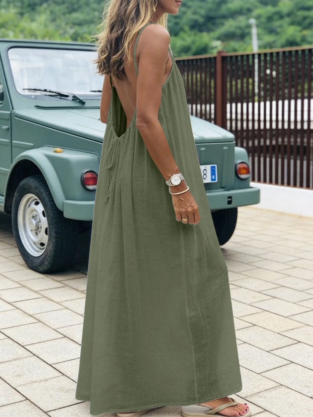 Nouvelle arrivée : Robe longue décontractée sans bretelles ni dos pour femme, confortable pour la maison et la nuit