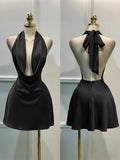 Robe élégante en satin uni pour femmes, robe midi ajustée avec fermeture éclair au dos, robe décontractée pour les vacances, les fêtes, les banquets, les cocktails