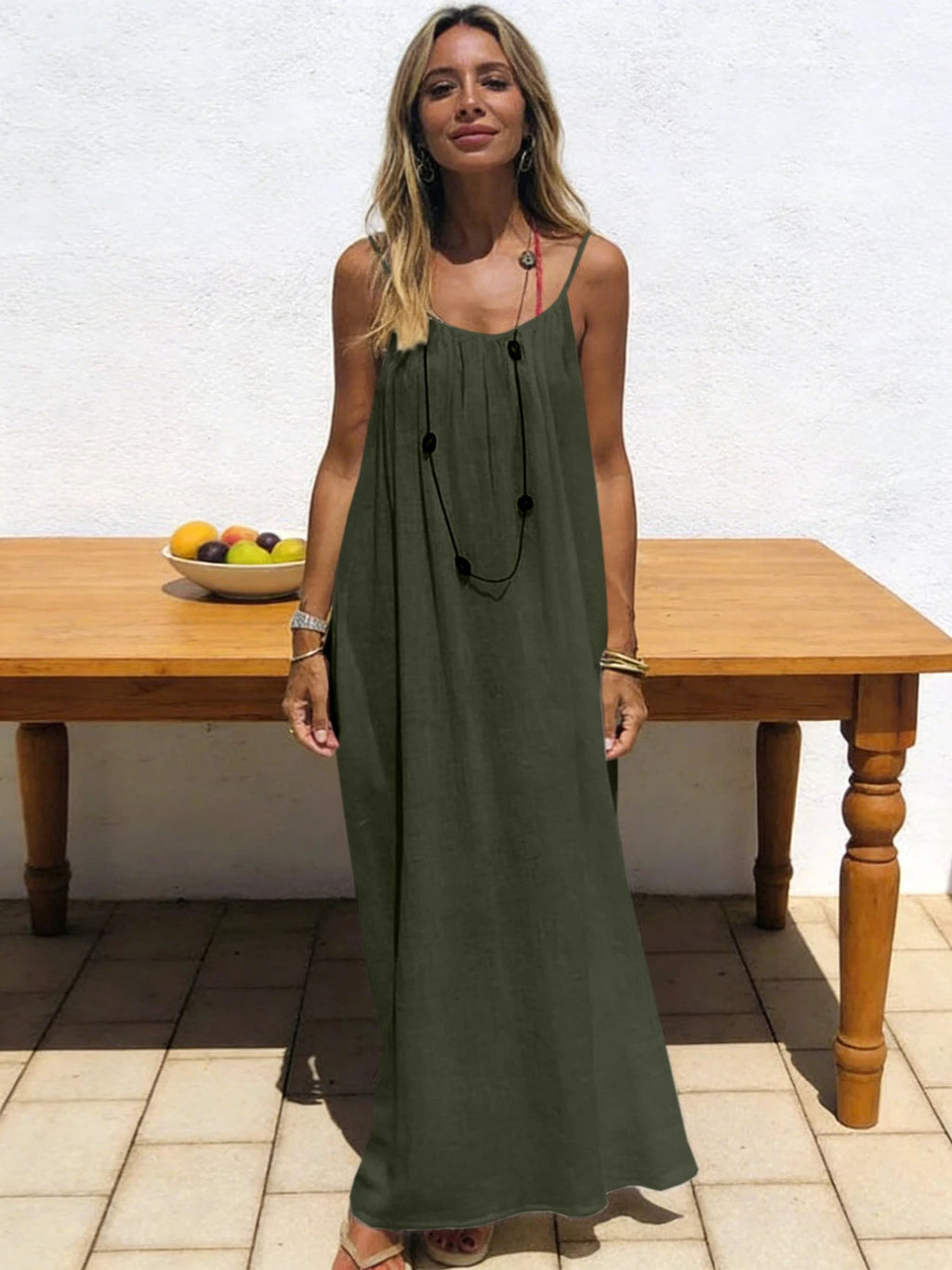 Nouvelle arrivée : Robe longue décontractée sans bretelles ni dos pour femme, confortable pour la maison et la nuit