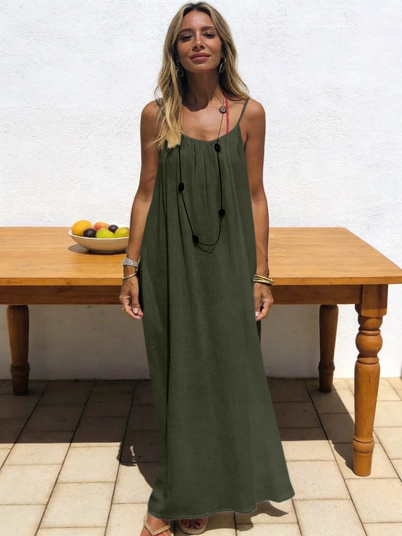 Nouvelle arrivée : Robe longue décontractée sans bretelles ni dos pour femme, confortable pour la maison et la nuit